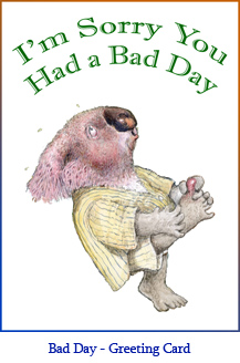‘I’m Sorry You Had a Bad Day’ Greeting Card featuring Mort the Koala from The Trouble With Cauliflower.
